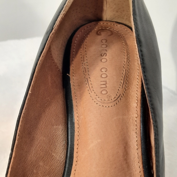 Corso Como Womens Black Leather Heels Size 8.5 M - Picture 7 of 11